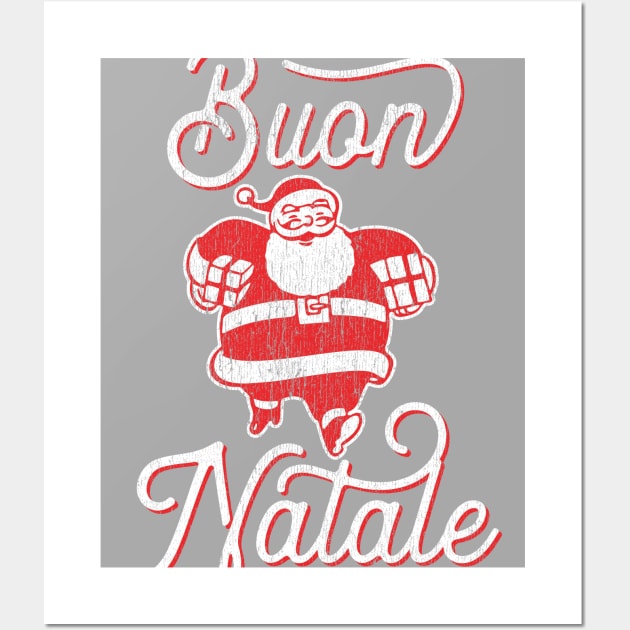 Buon Natale: Italian Christmas Faded design Wall Art by Vector Deluxe